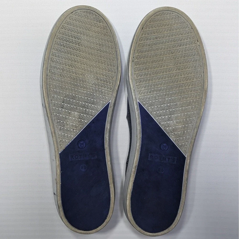 Rothy's Women The‎ Sneaker Slate Grey Signature Thread Size 9.5 Quiet Luxury